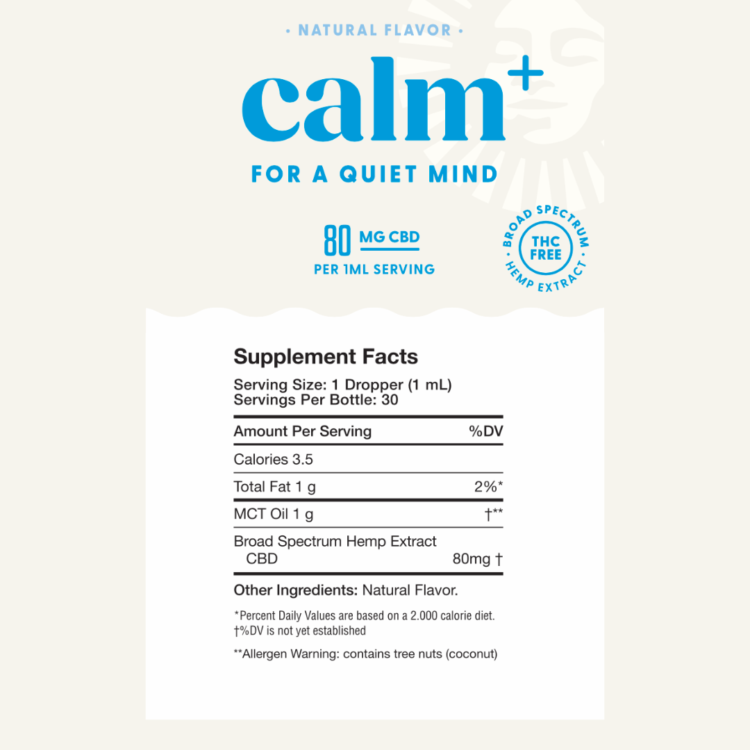 Naternal Calm+ THC Free Drops Best Sales Price - Tincture Oil