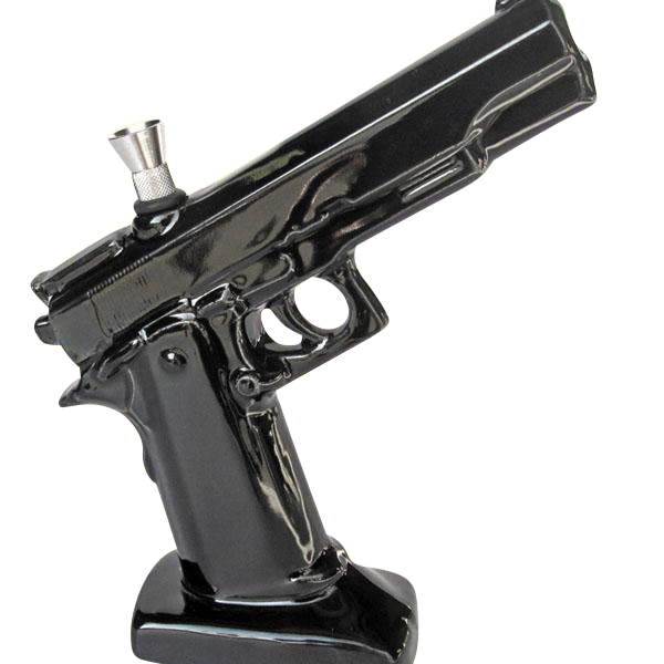 Ceramic .45 Pistol Shaped Water Pipe