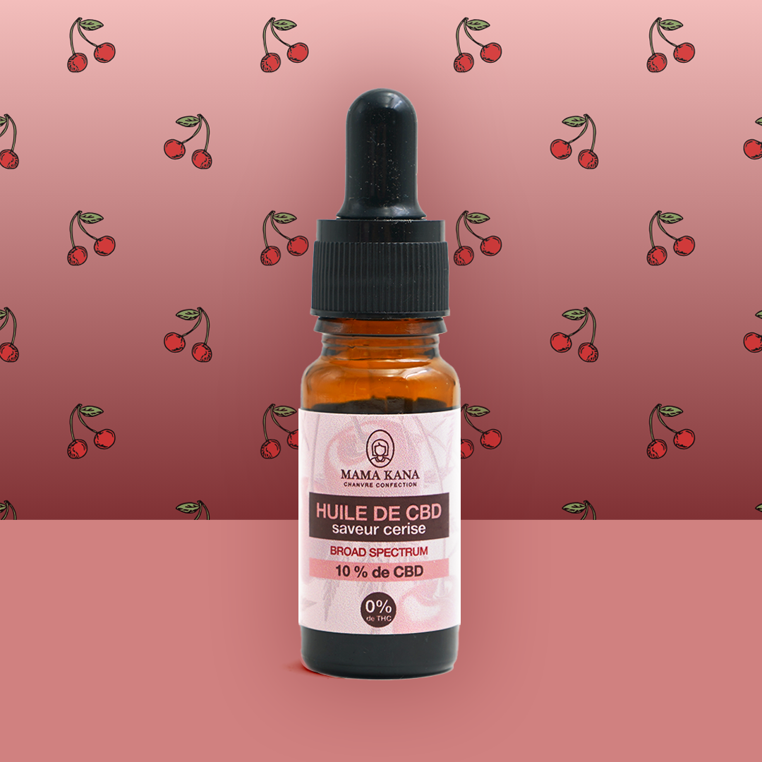 MAMA KANA CBD Huile 10% de CBD Broad Spectrum - Cerise 🍒