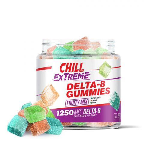 Chill Plus Delta-8 Extreme Fruity Mix Gummies 1250X Best Price