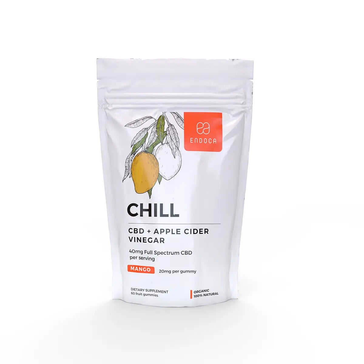 Endoca CBD Gummies “Chill” 1200mg CBD, Mango