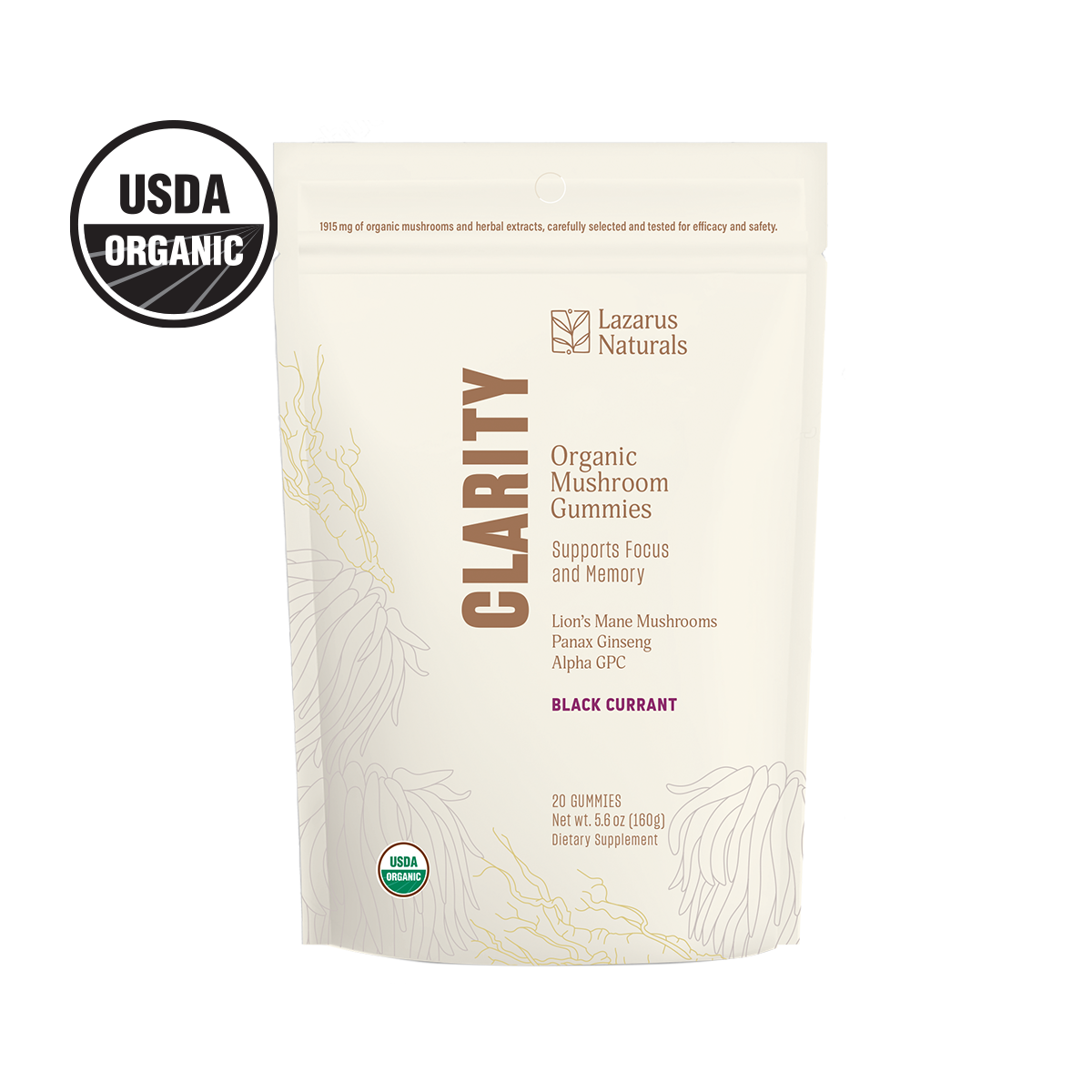 ORGANIC MUSHROOM GUMMIES, CLARITY