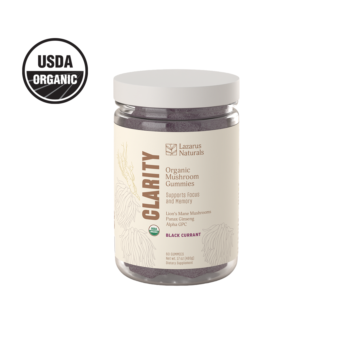 ORGANIC MUSHROOM GUMMIES, CLARITY