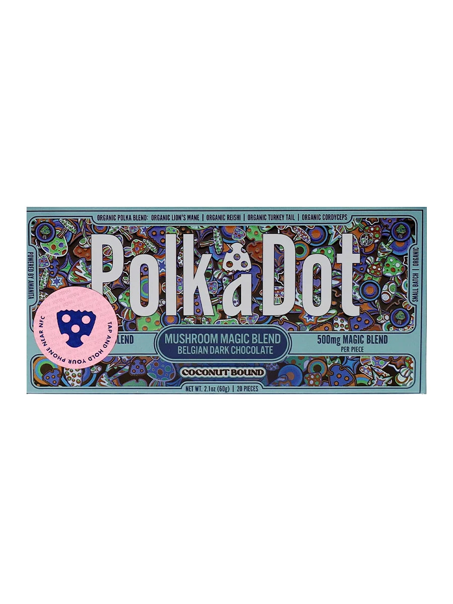 Coconut Blend PolkaDot Magic Mushroom Belgian Dark Chocolate Best Price