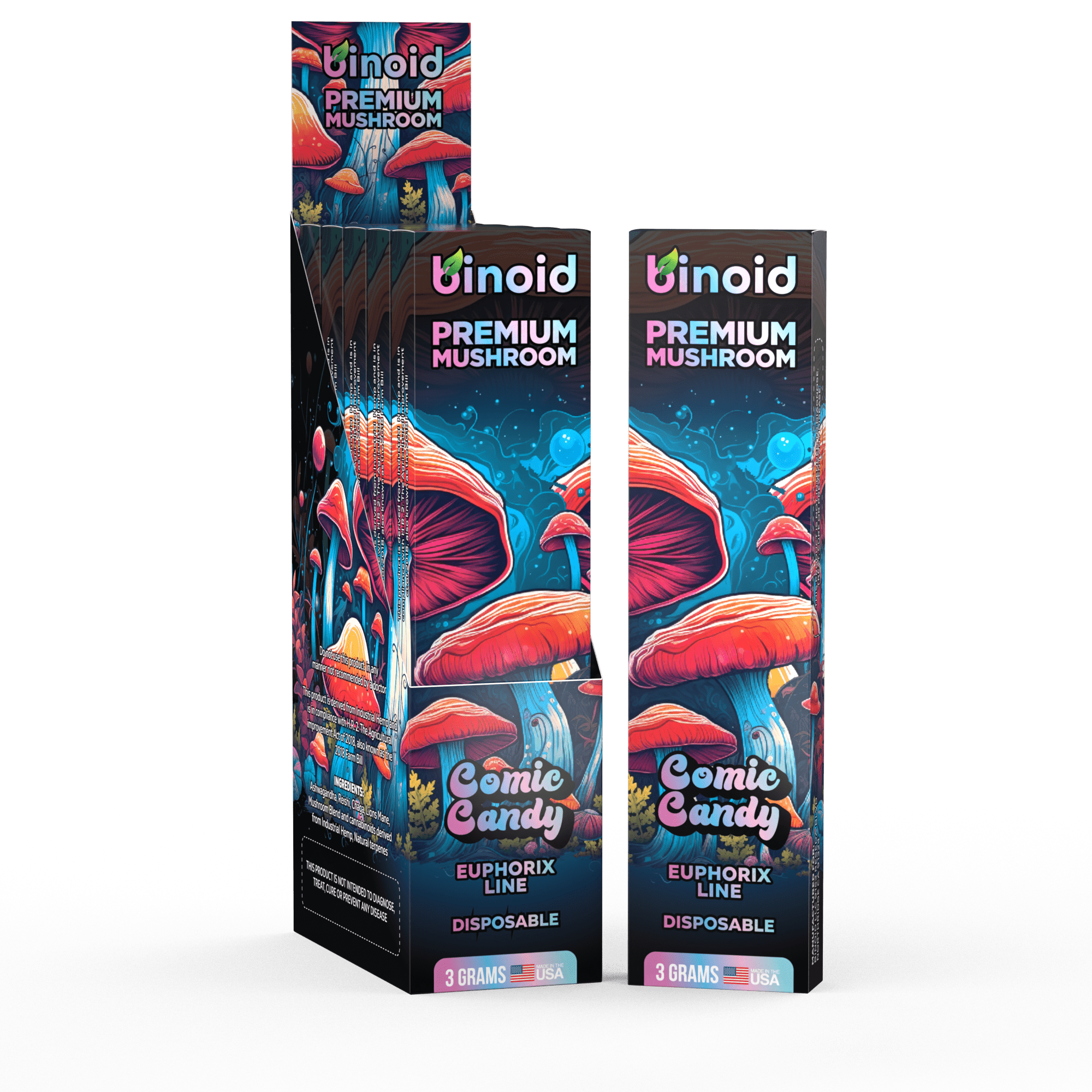 Binoid On Sale: Mushroom Disposable Vapes – 3 Gram