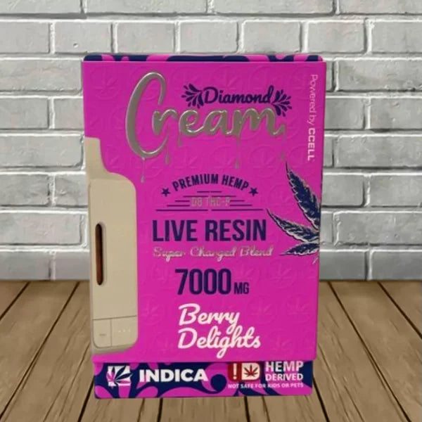 Cream Live Resin Super Charged D8 + THCP Blend Disposable 7g