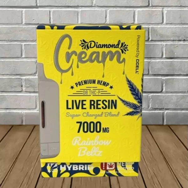 Cream Live Resin Super Charged D8 + THCP Blend Disposable 7g