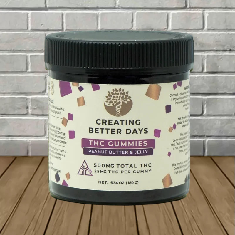 Creating Better Days Delta 9 THC Gummies 500mg