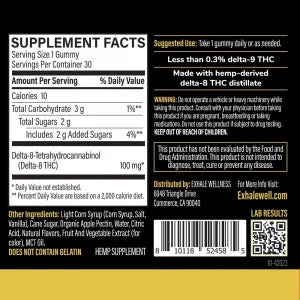 Exhale 3000mg Delta 8 Gummies