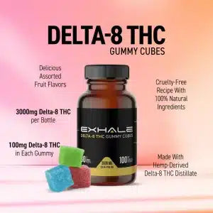 Exhale 3000mg Delta 8 Gummies