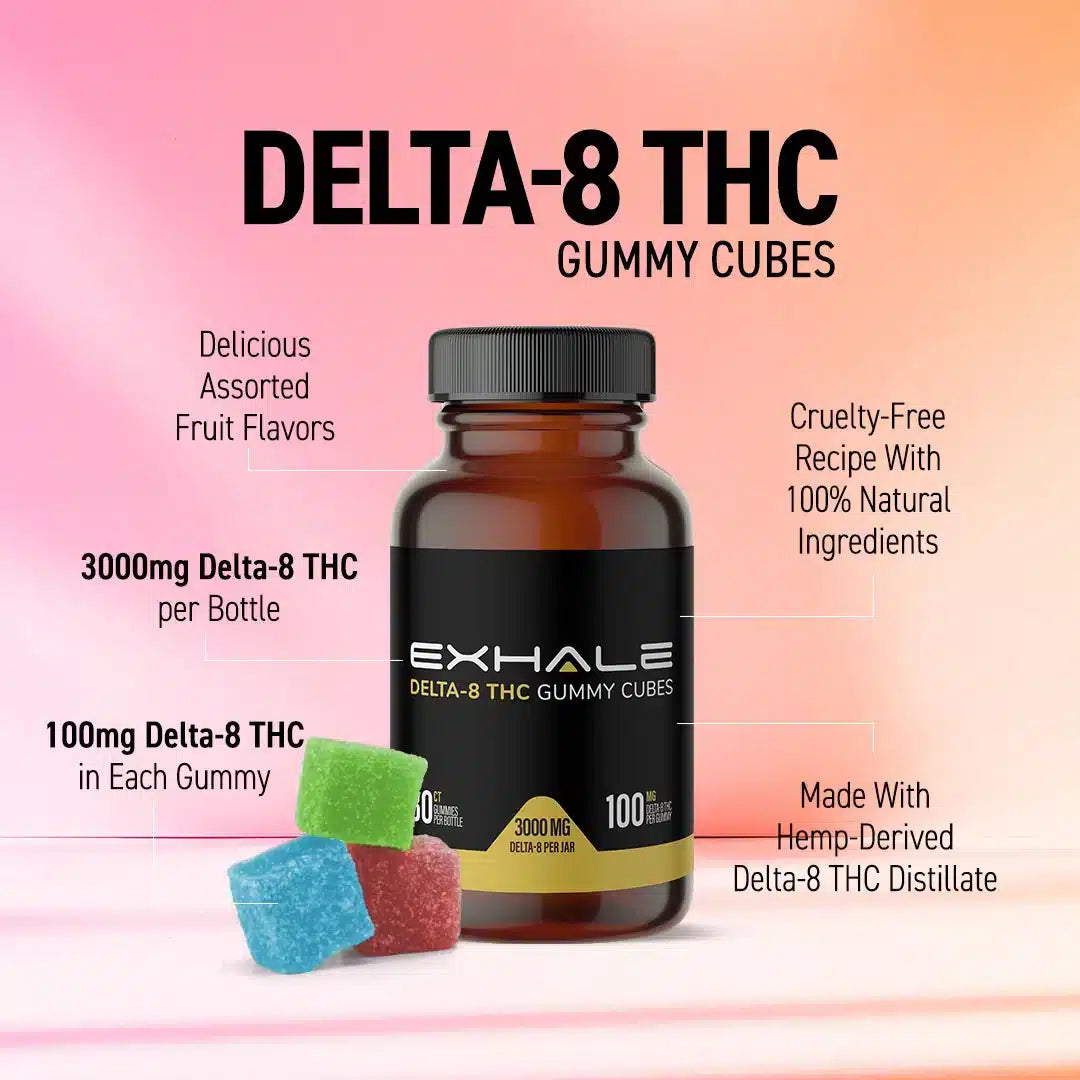 Exhale 3000mg Delta 8 Gummies
