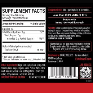 EXHALE Delta-9 + Live Resin Gummies