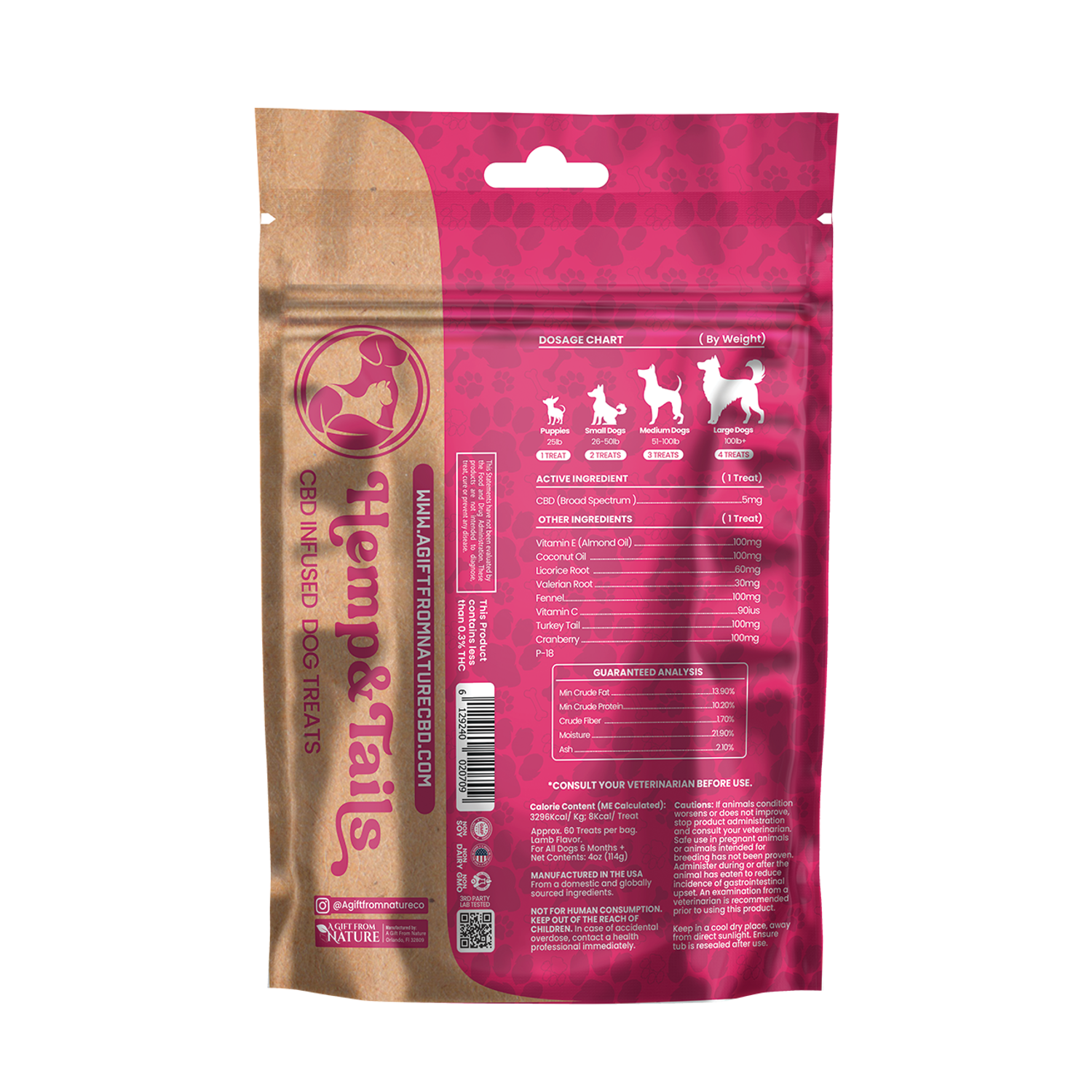 Hemp & Tails Dog Treats - Skin & Coat - Lamb Bites