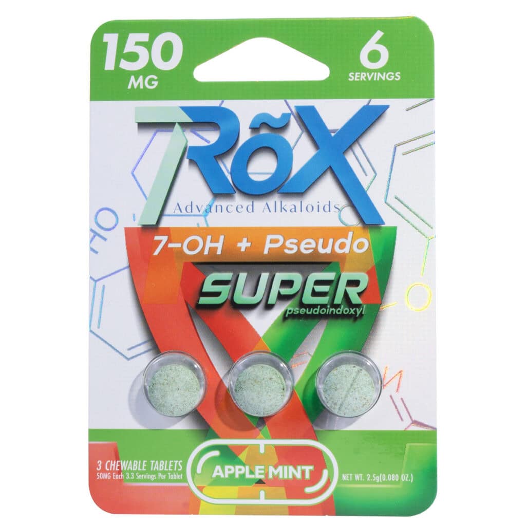 7RõX 7Hydroxy + Pseudo Tablets 50mg 3pc – Apple Mint