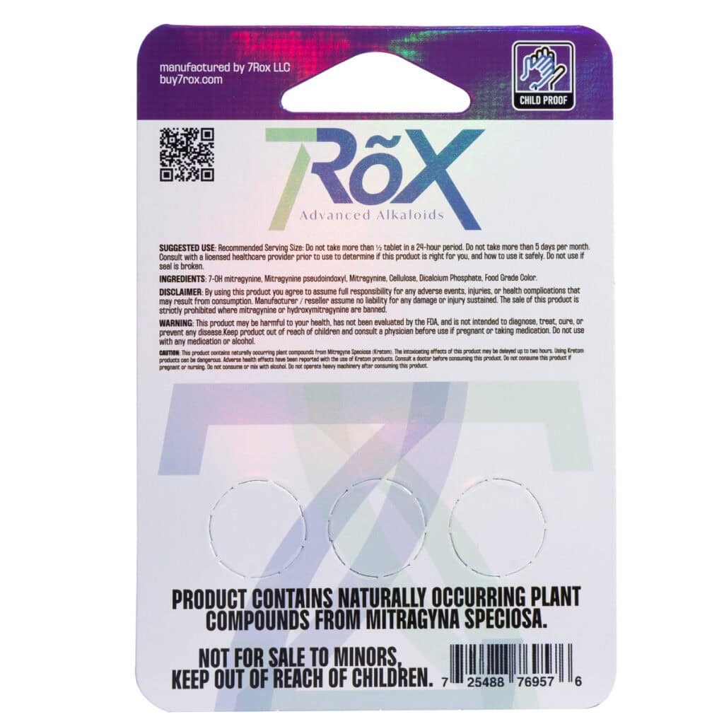 7RõX 7Hydroxy + Pseudo Tablets 50mg 3pc – Mixed Berry