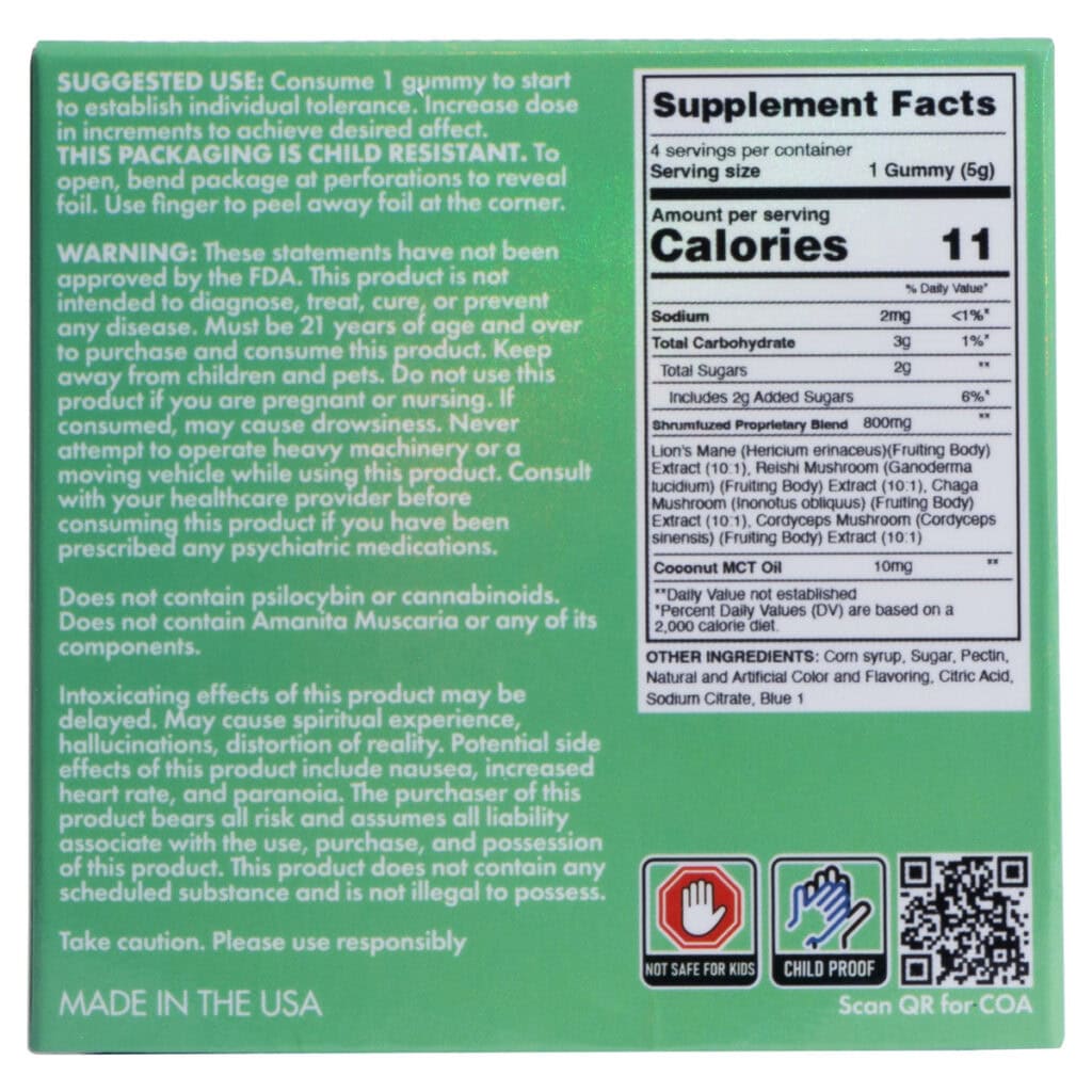 Shrumfuzed Nootropic Mushroom Gummies 4pc – Sweet Pear