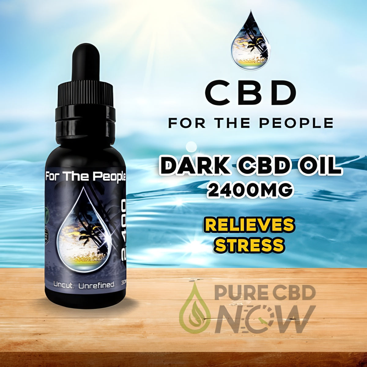 CBD For The People CBD Oil 2400mg 30ml - Potent Tincture