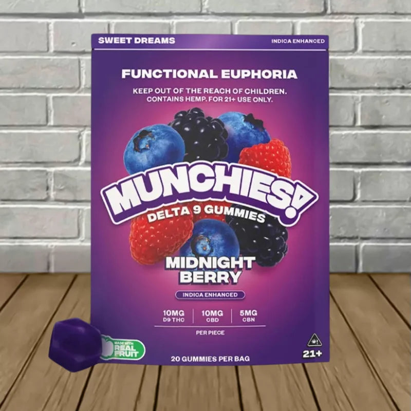 Delta Munchies Functional Euphoria Delta-9 Gummies | 20 Count