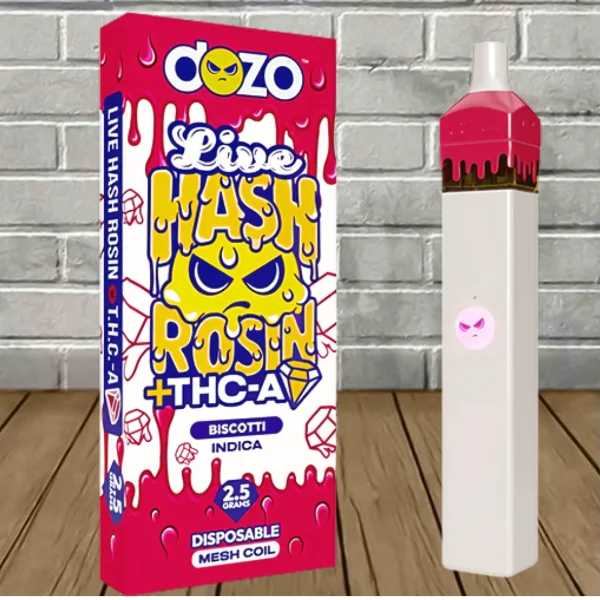 Dozo Live Hash Rosin + THCa Diamond Disposable 2.5g Best Price