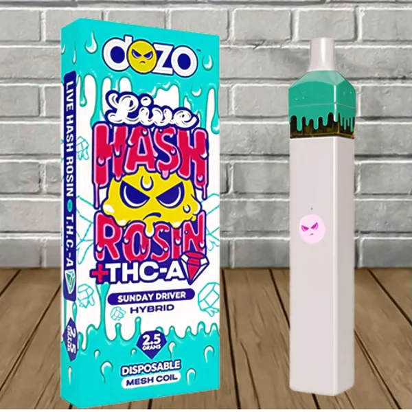 Dozo Live Hash Rosin + THCa Diamond Disposable 2.5g Best Price