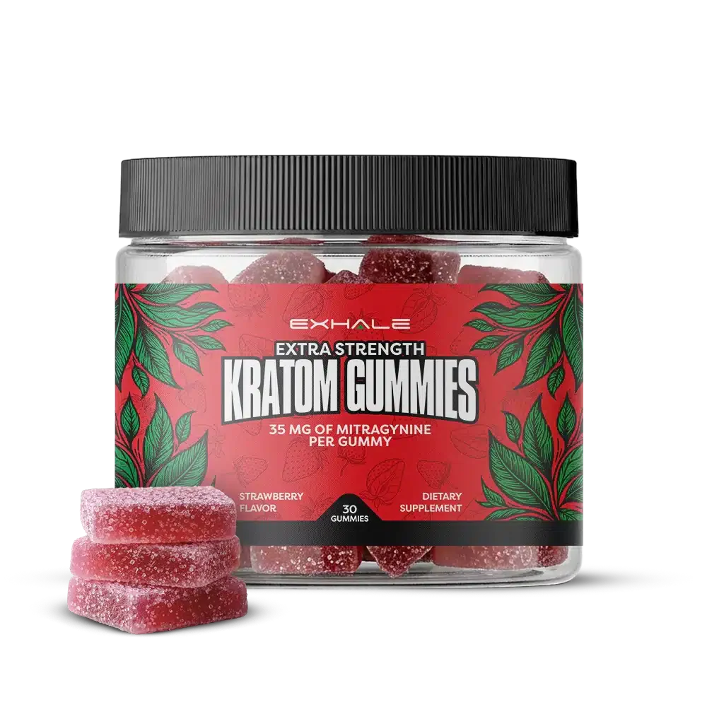 Exhale Kratom Gummies - Strawberry Best Sales Price - Gummies