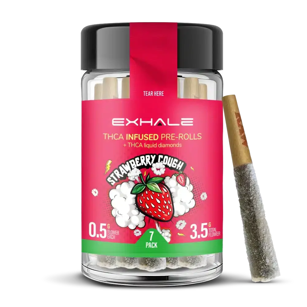 THCA Baby J's - Triple-Infused Pre-Rolls - Strawberry Cough Strain