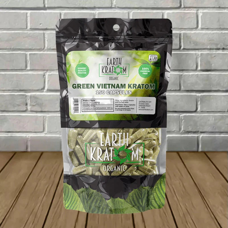 Earth Kratom Green Vietnam Capsules