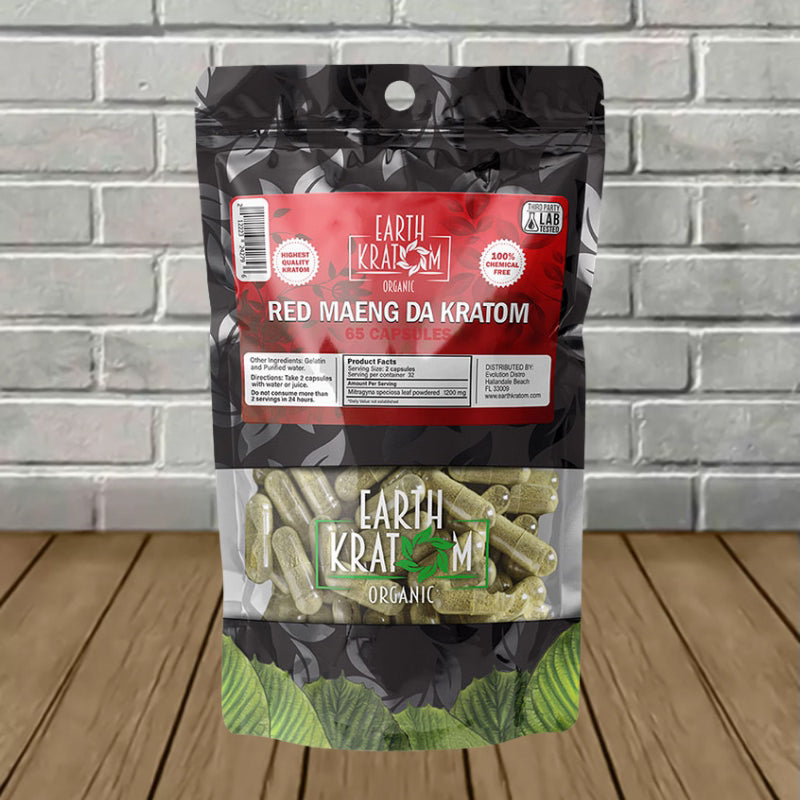 Earth Kratom Red Maeng Da Capsules