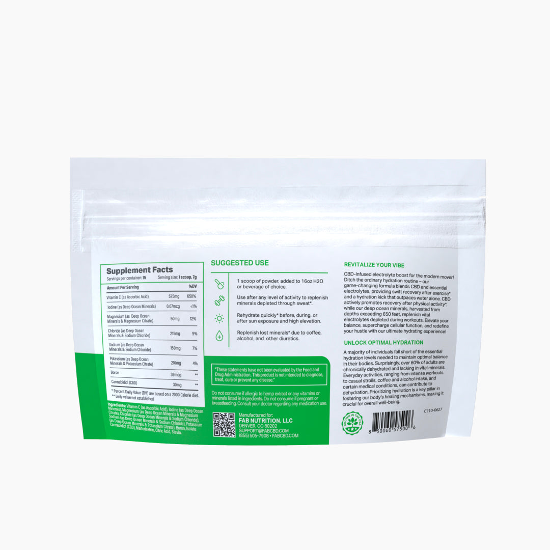 CBD Electrolyte Drink Mix from FAB CBD Best Price