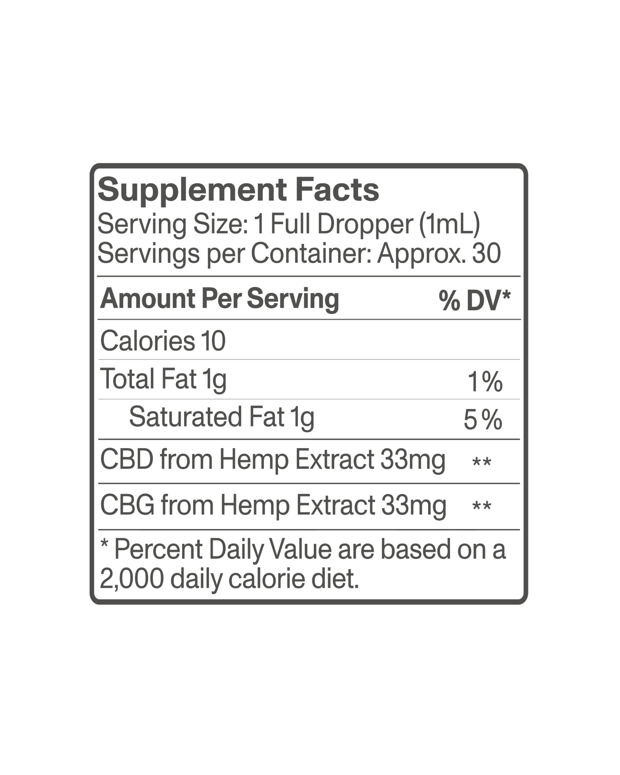 FOCL Daily Soothe CBG+CBD Drops
