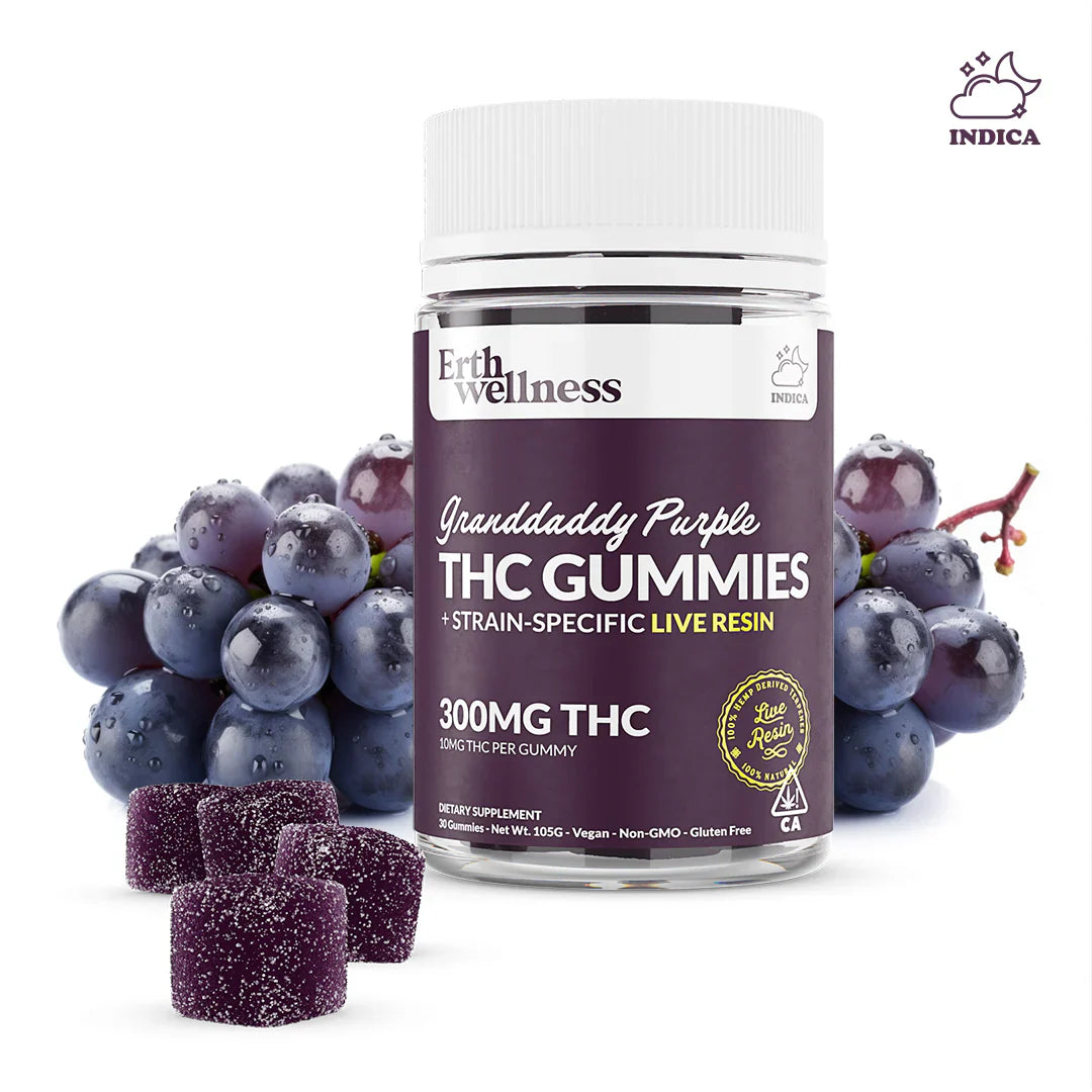 Erth Wellness Live Resin Delta 9 THC Gummies - 300mg Best Price