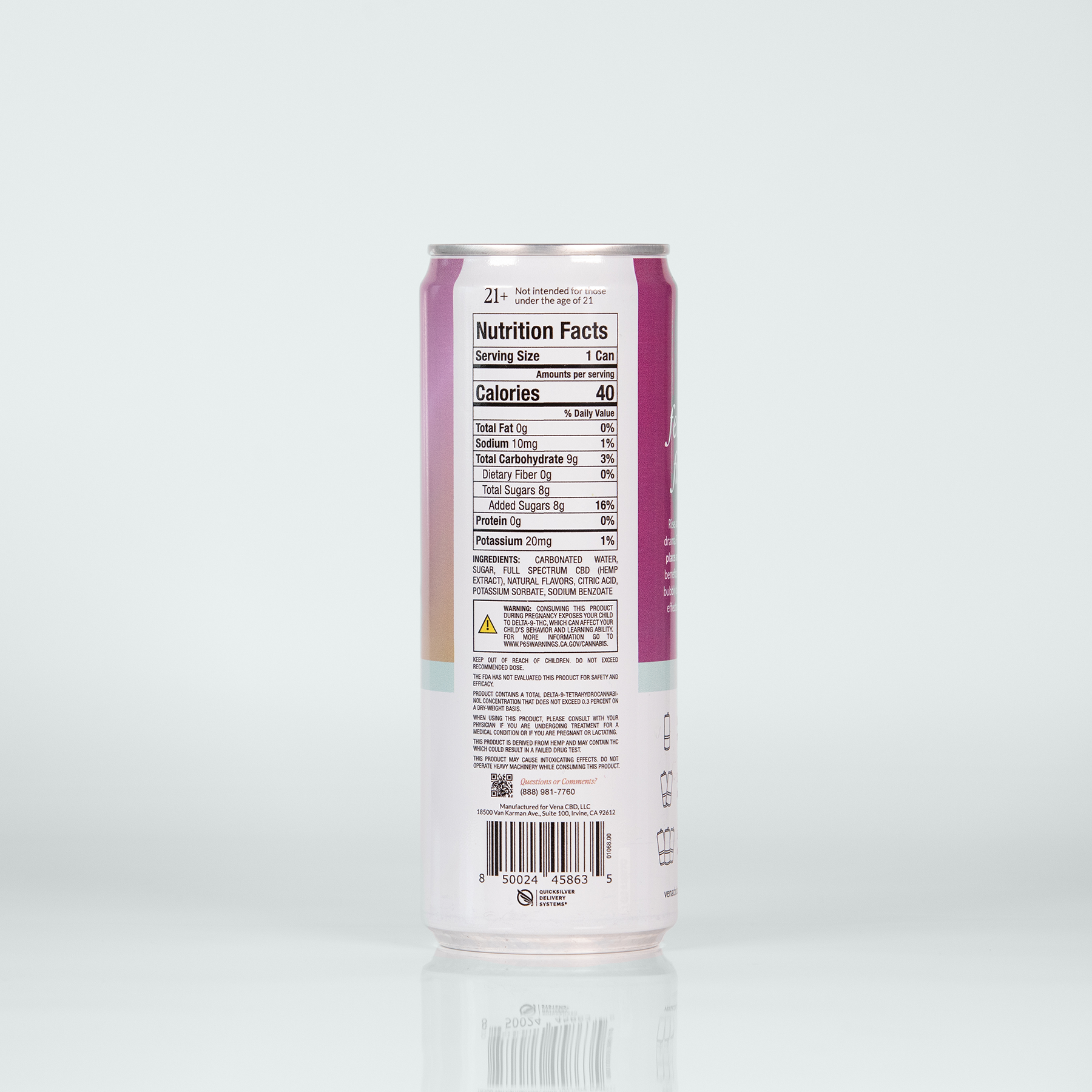 Vena CBD Happy Place Seltzers | Original THC Drink