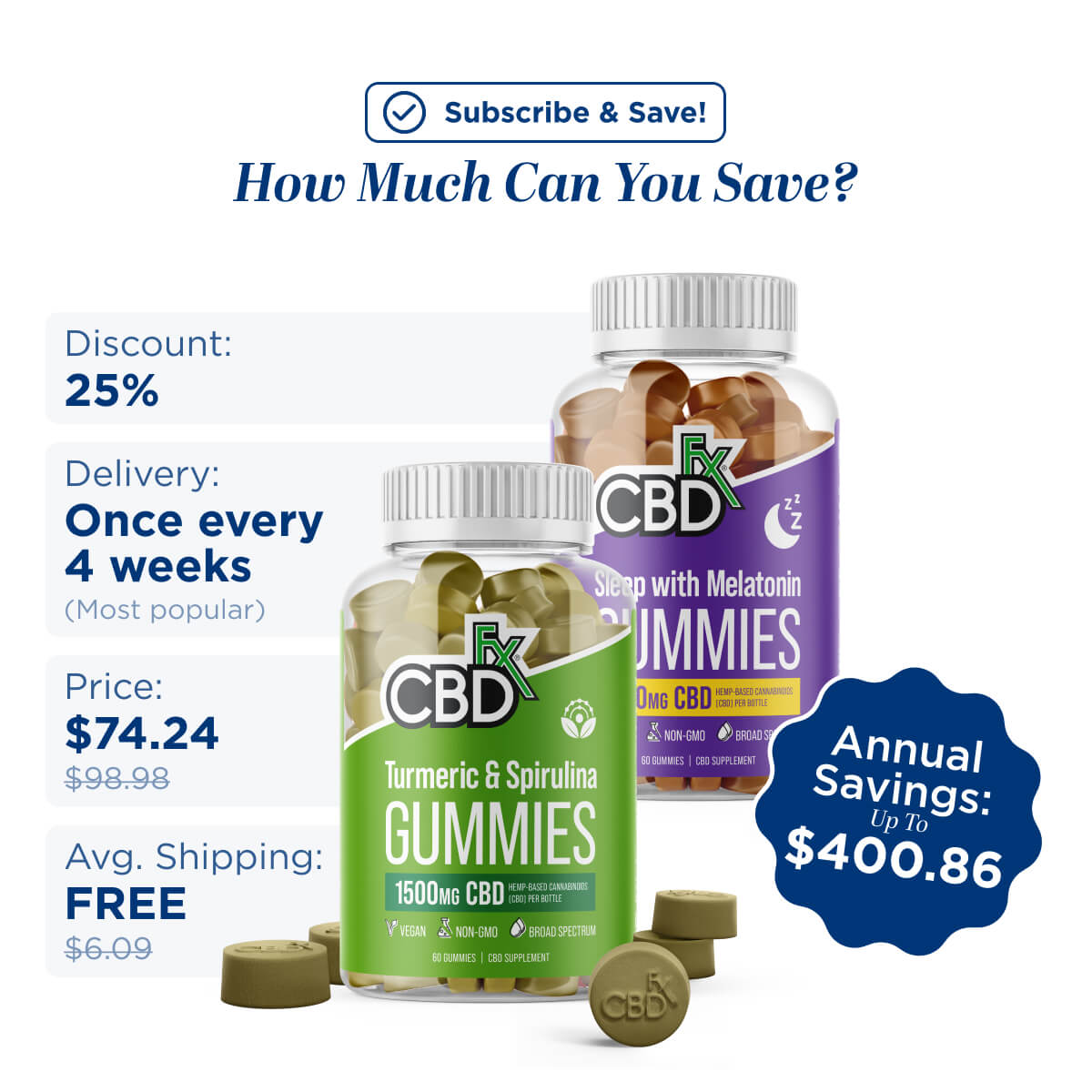 CBDfx Day & Night CBD Gummy Set