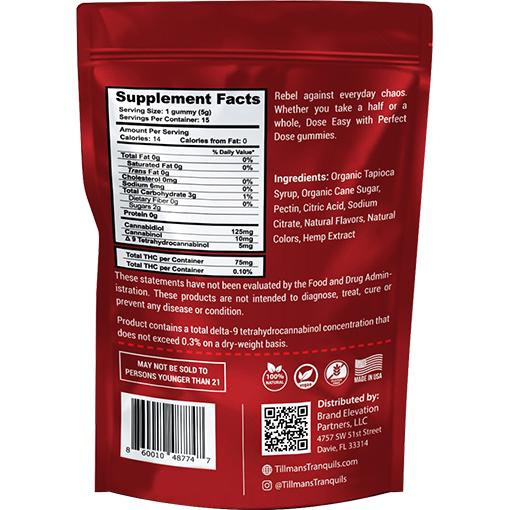 Tillmans Tranquils Cherry CBD Gummies for Sleep 140mg Total �25:2:1 Best Price