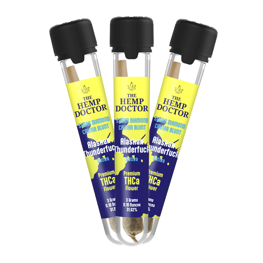 The Hemp Doctor THCA Sugar Diamond Caviar Blunts (3g)