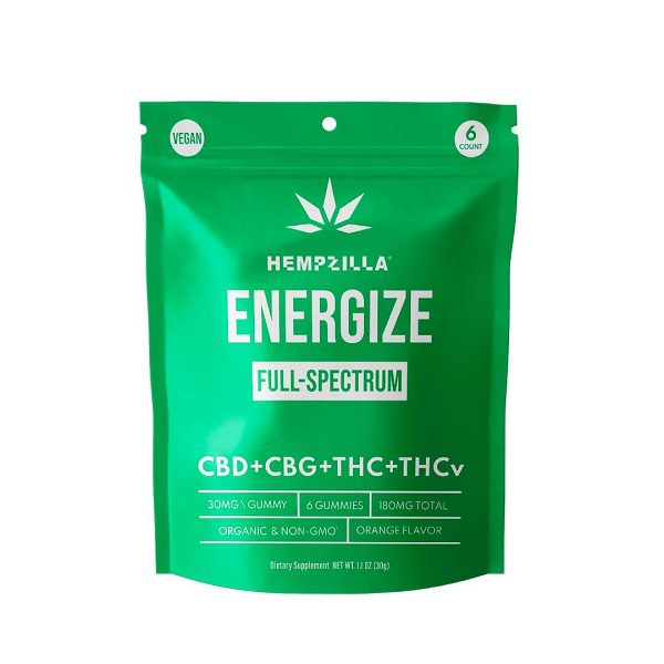 Hempzilla CBD Full-Spectrum Vegan Gummies 6ct Jar or 30ct Bag