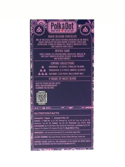 Intense Dark PolkaDot Magic Mushroom Belgian White Chocolate 200mg Magic Per Piece Best Price