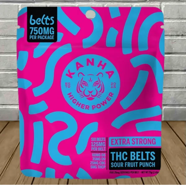 Kanha Extra Strong Sour THC Belts 750mg Best Price
