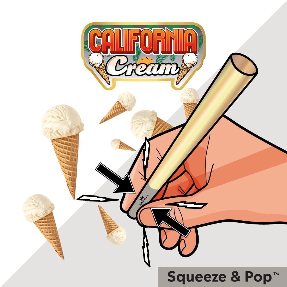 King Palm California Cream | 25 & 50 Pack | King Size Hemp Cones