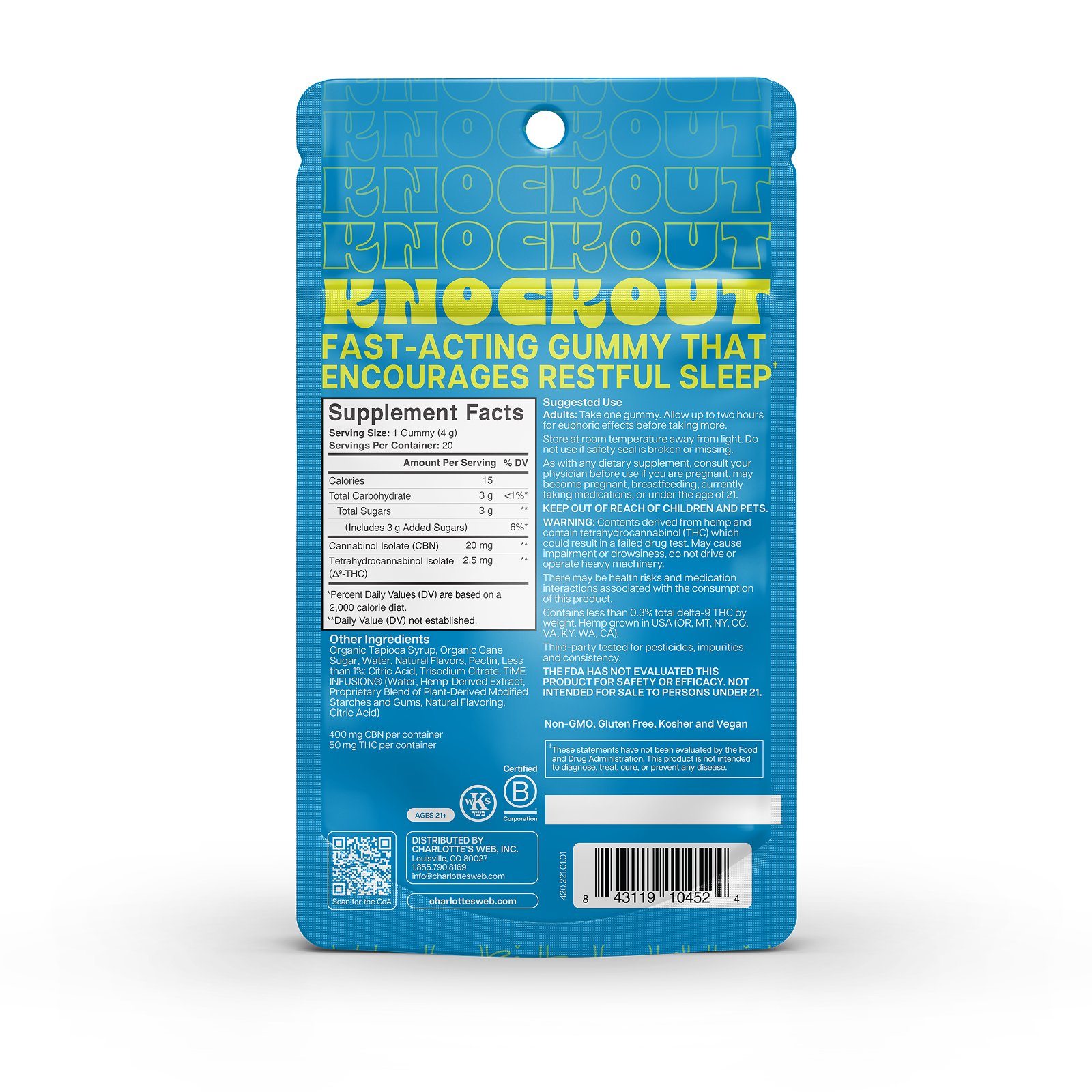 Charlotte's Web Knockout THC Gummies