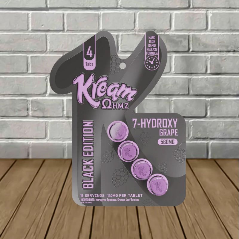 Kream Ohmz 7-Hydroxy Black Edition 140mg Chewable Tablet