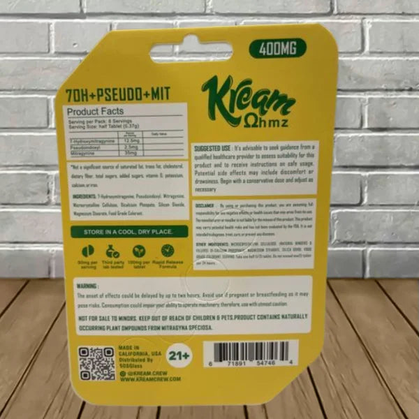 Kream 7OH + Pseudo + Mit Extract Tablets 4ct