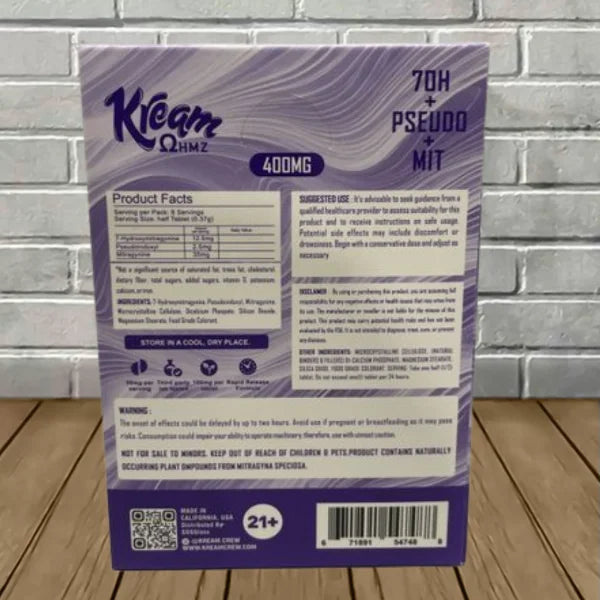 Kream 7OH + Pseudo + Mit Extract Tablets Full Case 10ct