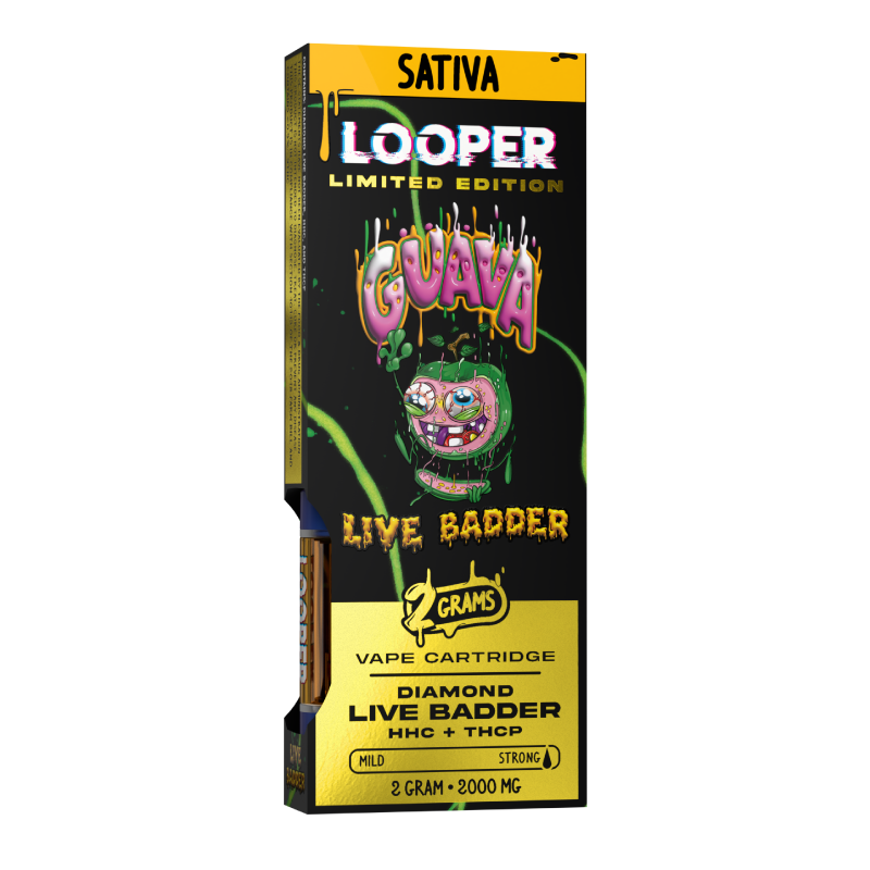 Live Badder 2g Cartridge: Guava by Looper Vape