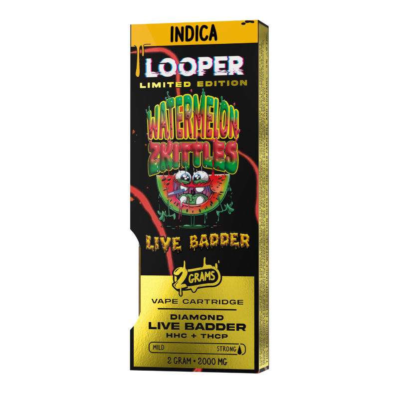 Live Badder 2g Cartridge: Watermelon Zkittles by Looper Vape