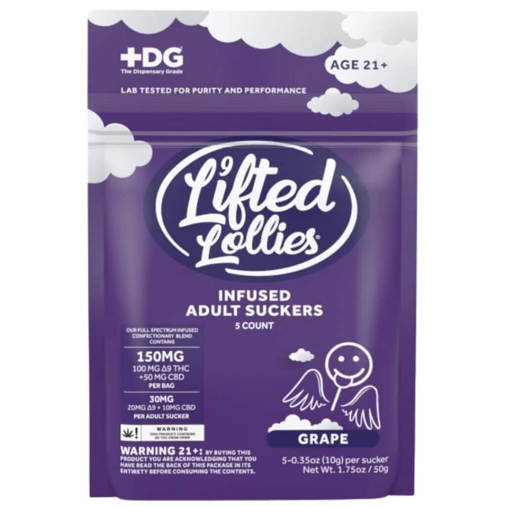 Lifted Lollies 150mg D9 Infused Suckers 5pk