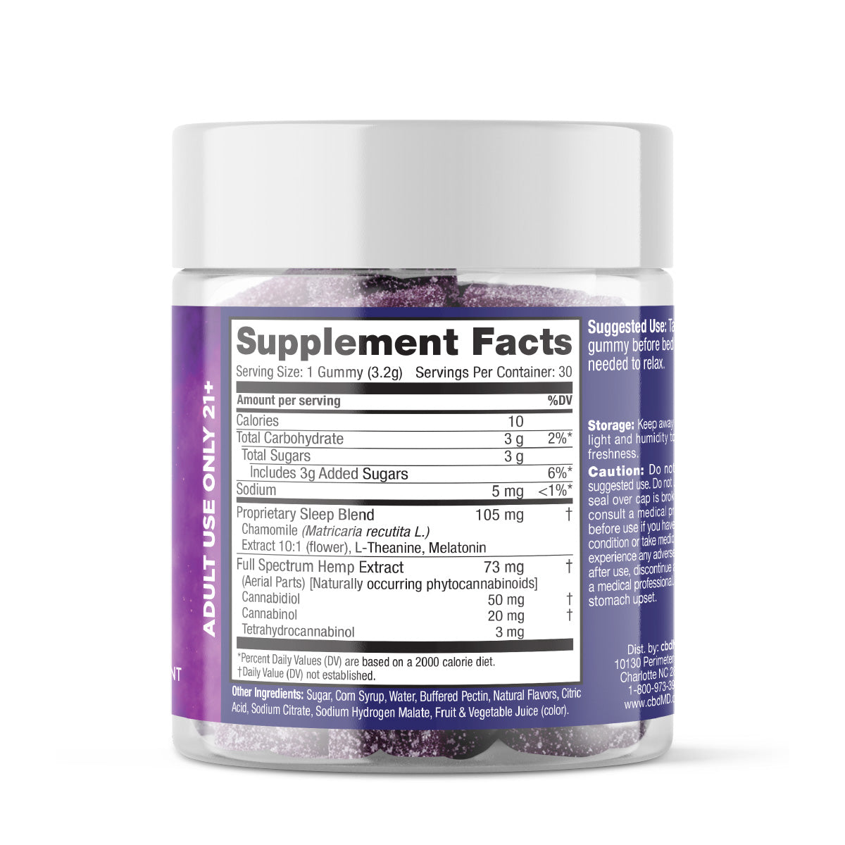 cbdMD Delta 9 THC Lights Out Sleep Gummies