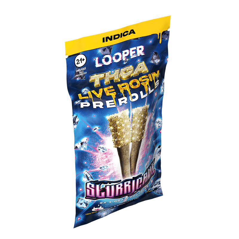 Looper Vape THCA Live Rosin Prerolls 1G: Slurricane