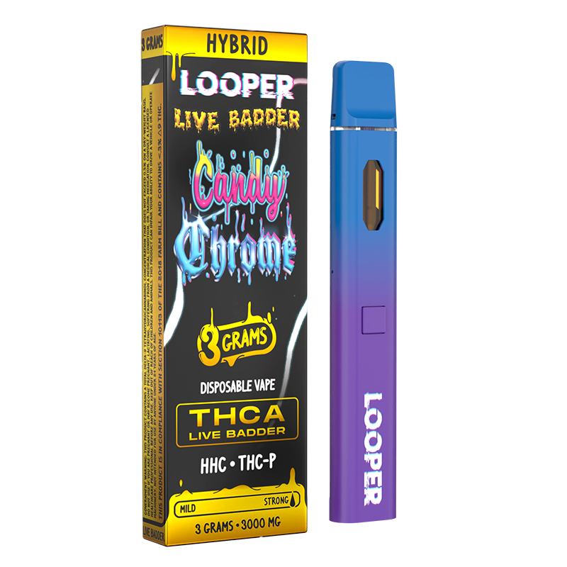 Looper Vape Live Badder 3g Disposable: Candy Chrome
