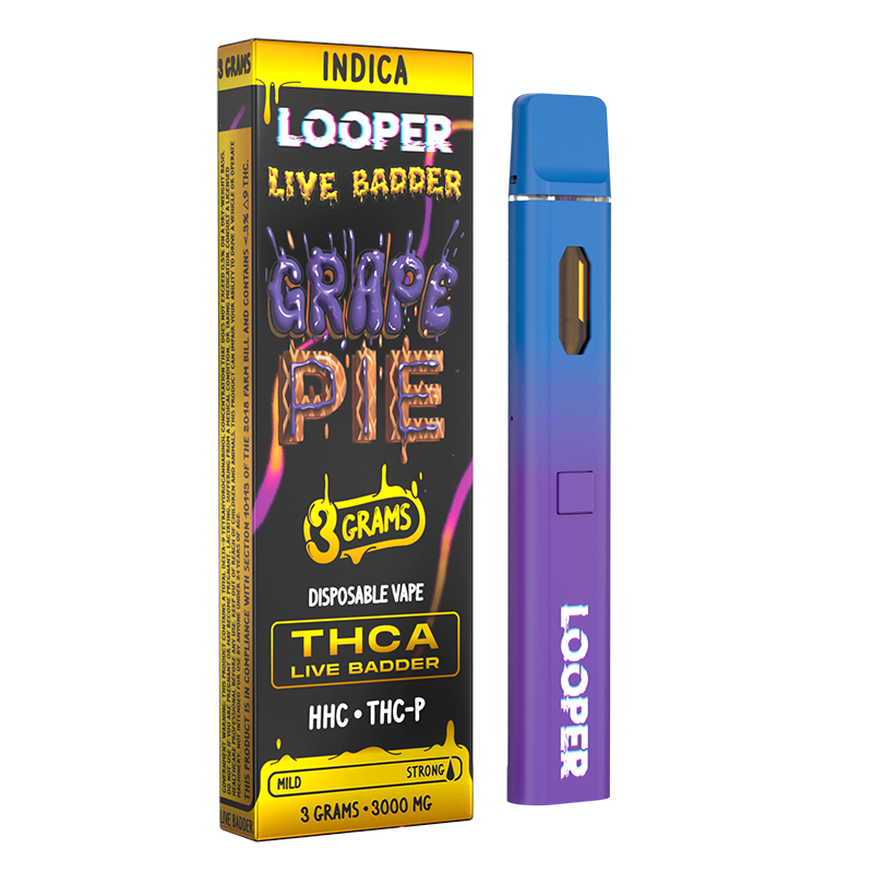 Looper Vape Live Badder 3g Disposable: Grape Pie